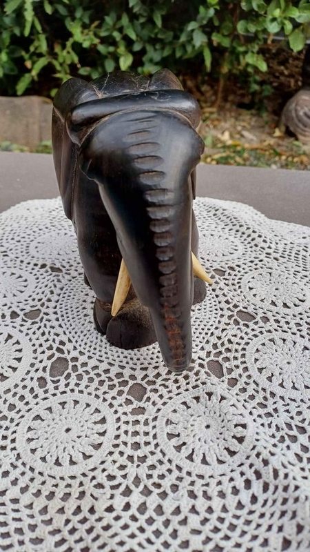 Solid Teak Elephant Figurine