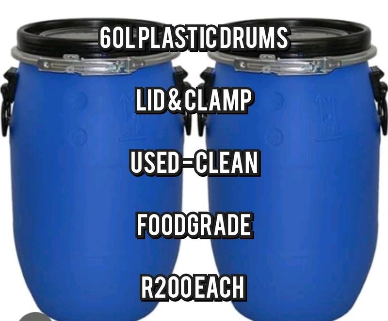 Plastic Drums 60L - Lid and Clamp