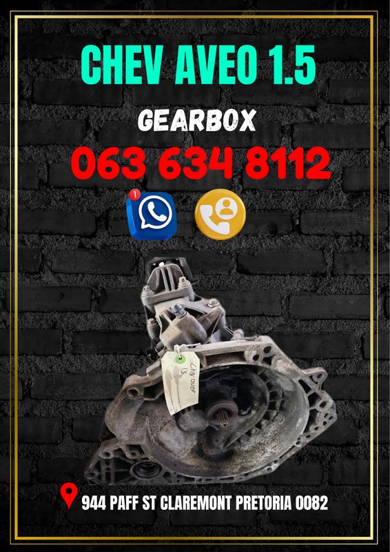 Chev Aveo 1.5 gearbox R4500 Call me 063 149 6230