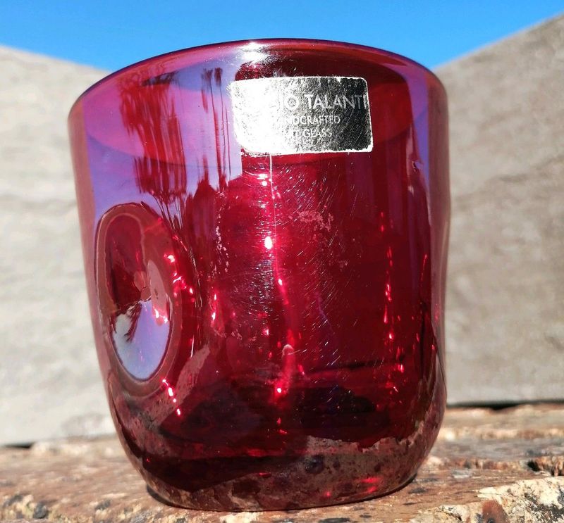 Handblown Ruby Red Lustre &#39;Glass&#39; Sergio Talanti Italy