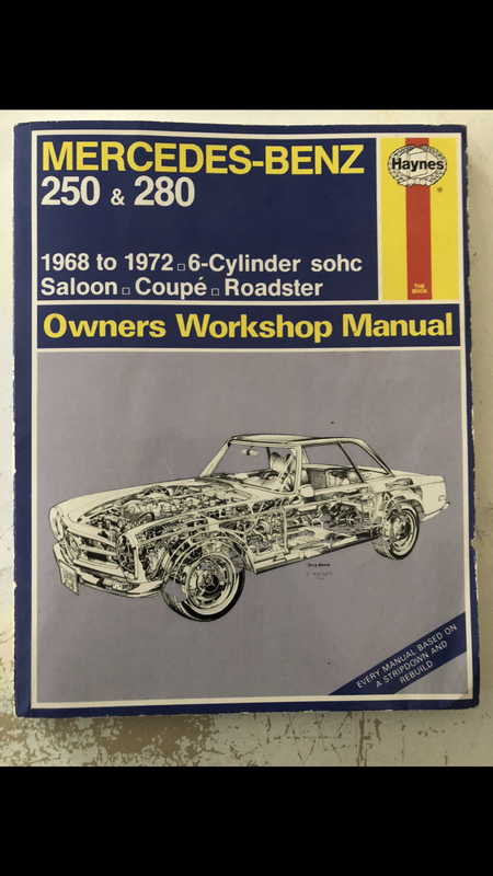 Workshop manual for classic Mercedes Bence