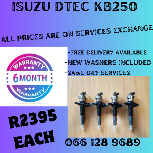 ISUZU DTEC KB250 DIESEL INJECTORS FOR SALE ON EXCHANGE OR TO RECON YOUR OWN
