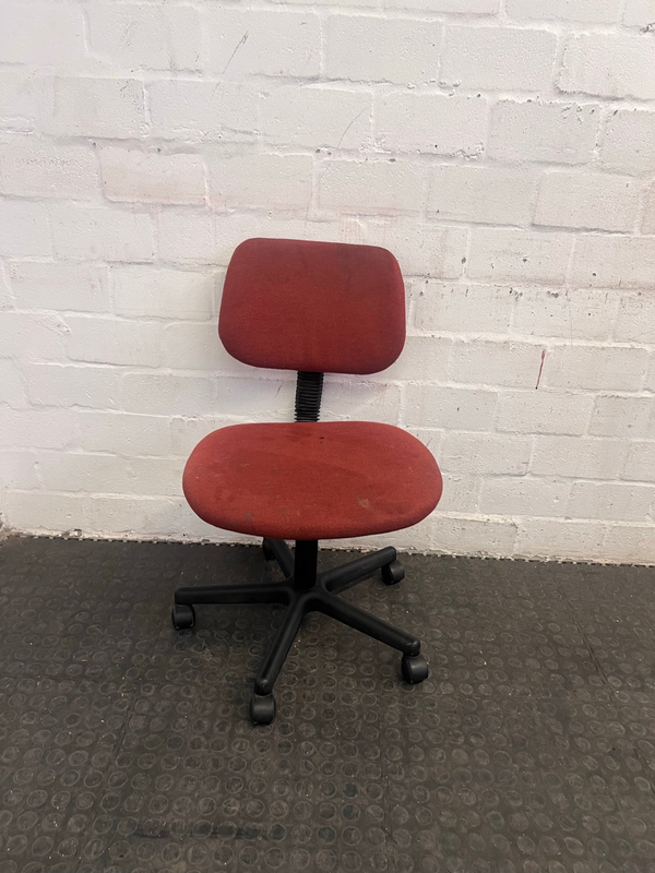 Red Typist Chair (Torn)- A46967