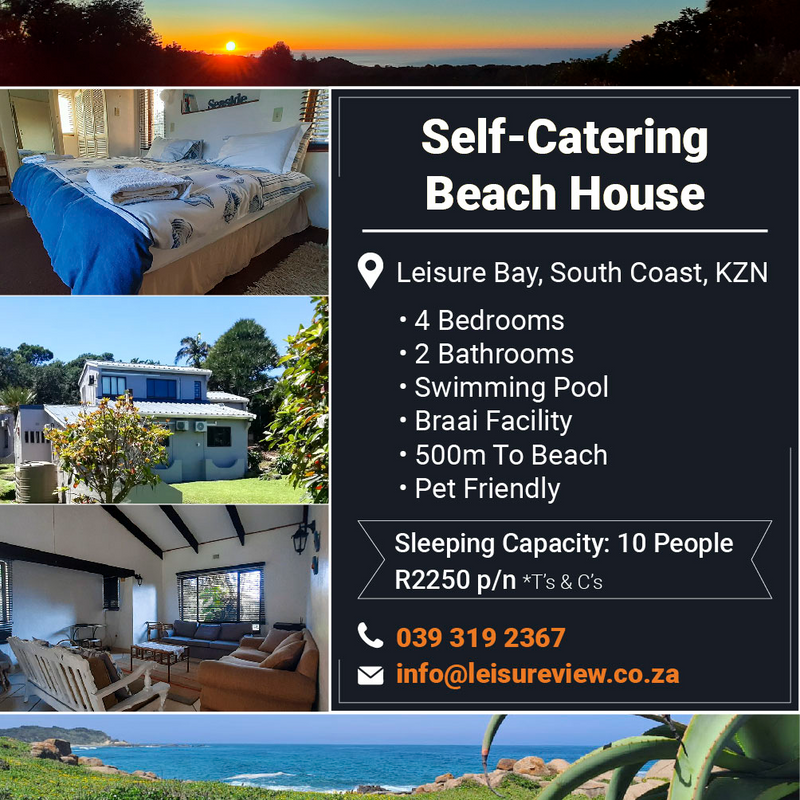 South Coast Self-Catering Holiday Accommodation | Leisure Bay, KZN