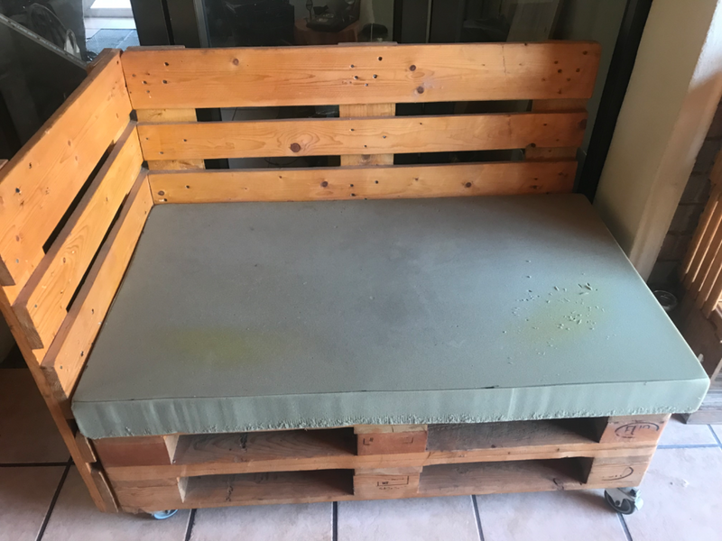Pallet wood couches with foam seat