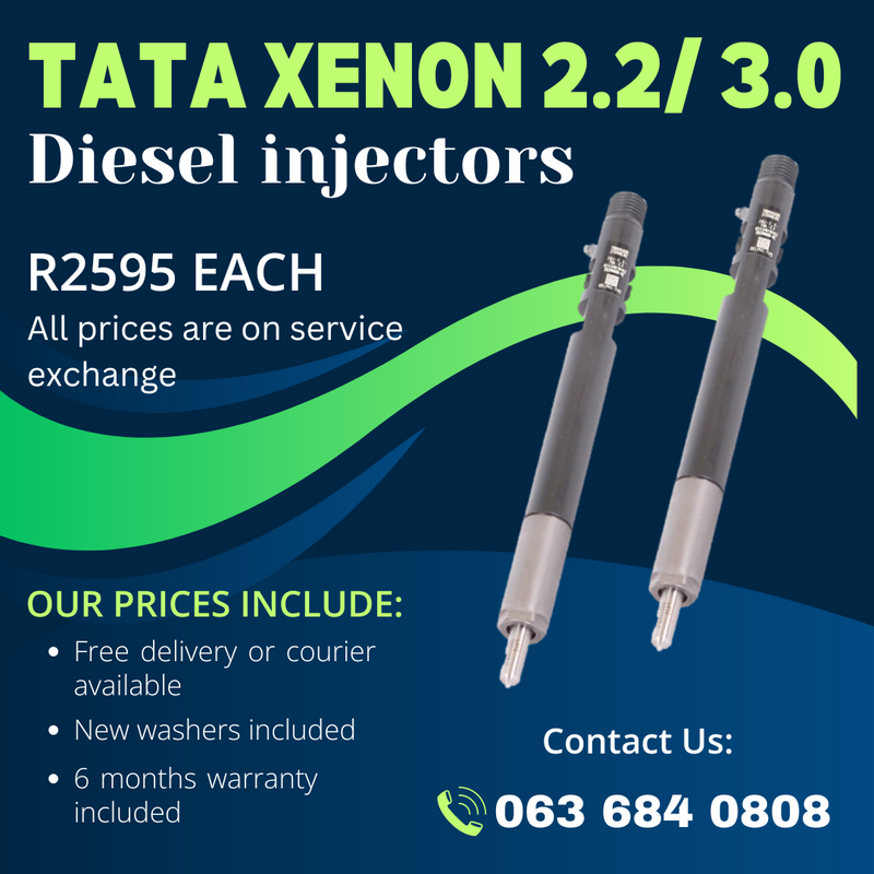 TATA XENON 2.2 AND 3.0 DIESEL INJECTORS FOR SALE WITH WARRANTY ON