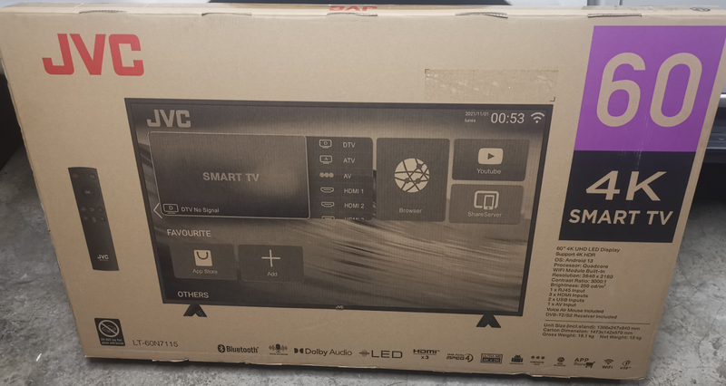 Brand New JVC 60Inch UHD 4K Smart LED TV