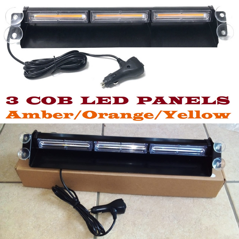 Very Long Amber COB LED Windscreen Emergency Vehicle Flash Warning Dash Light. Brand New Products.