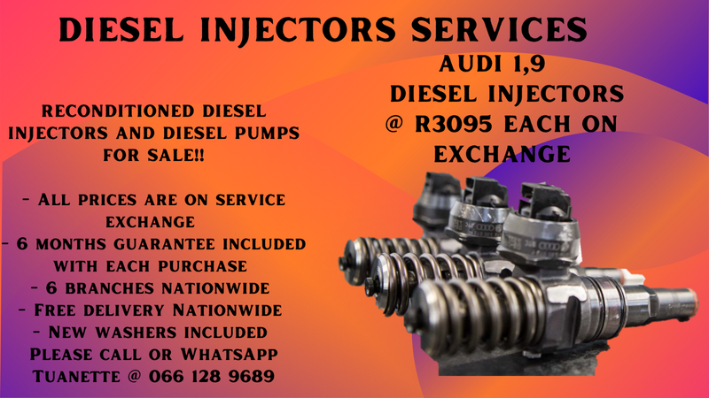 AUDI 1,9 DIESEL INJECTORS FOR SALE ON EXCHANGE OR TO RECON YOUR OWN