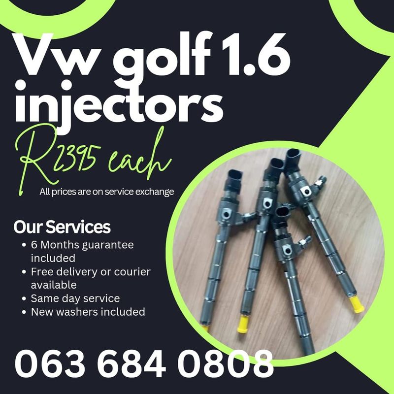 VW GOLF 1.6 DIESEL INJECTORS FOR SALE WITH WARRANTY