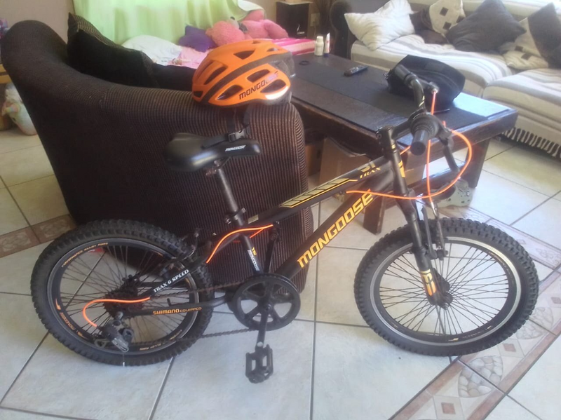 Black and orange Mongoose BMX bike for sale