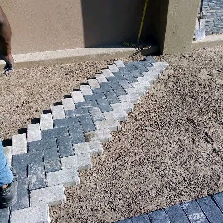 Nice cement brick paving