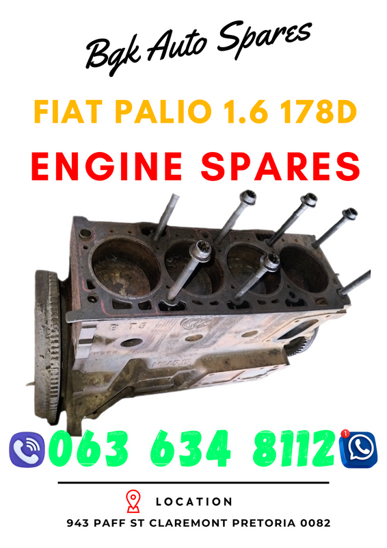 Fiat palio 1.6 178d engine spares Call or WhatsApp me 063 149 6230