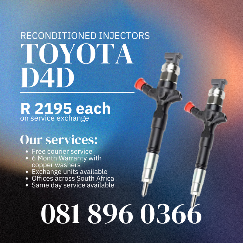 TOYOTA D4D DIESEL INJECTORS FOR SALE WITH WARRANTY