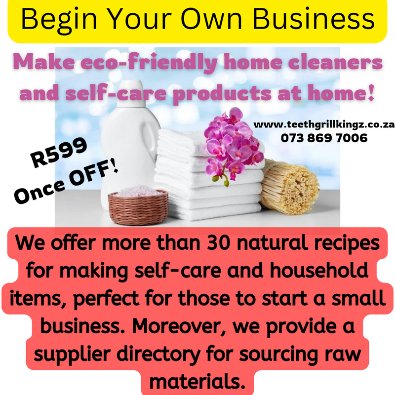 Make eco-friendly home cleaners and self-care products at homeWe offer more than 30 natural recipes