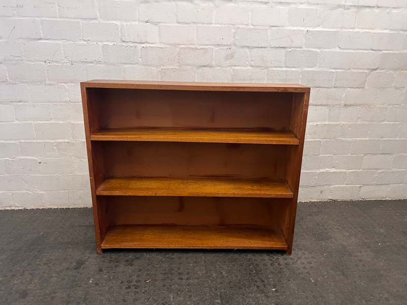 Brown Wooden Two Tier Bookshelf- A47901