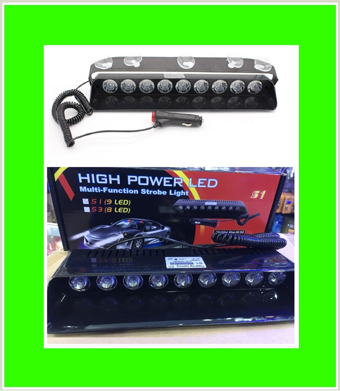 Very Long Green LED Strobe Flash Vehicle Windscreen Dashboard Warning Light. Brand NEW Products.