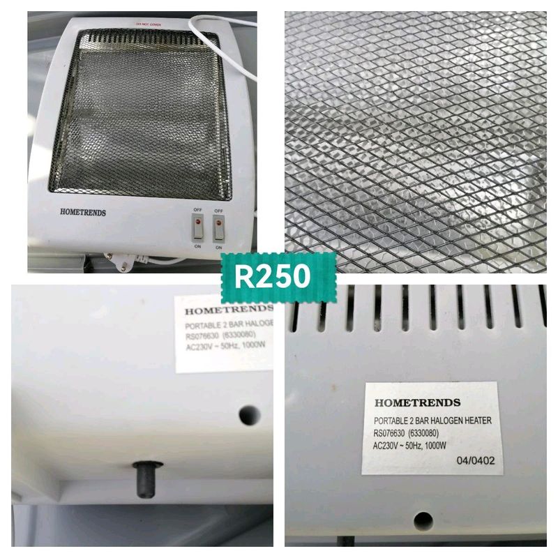 Hometrends portable 2 bar halogen heater Used - like new R250