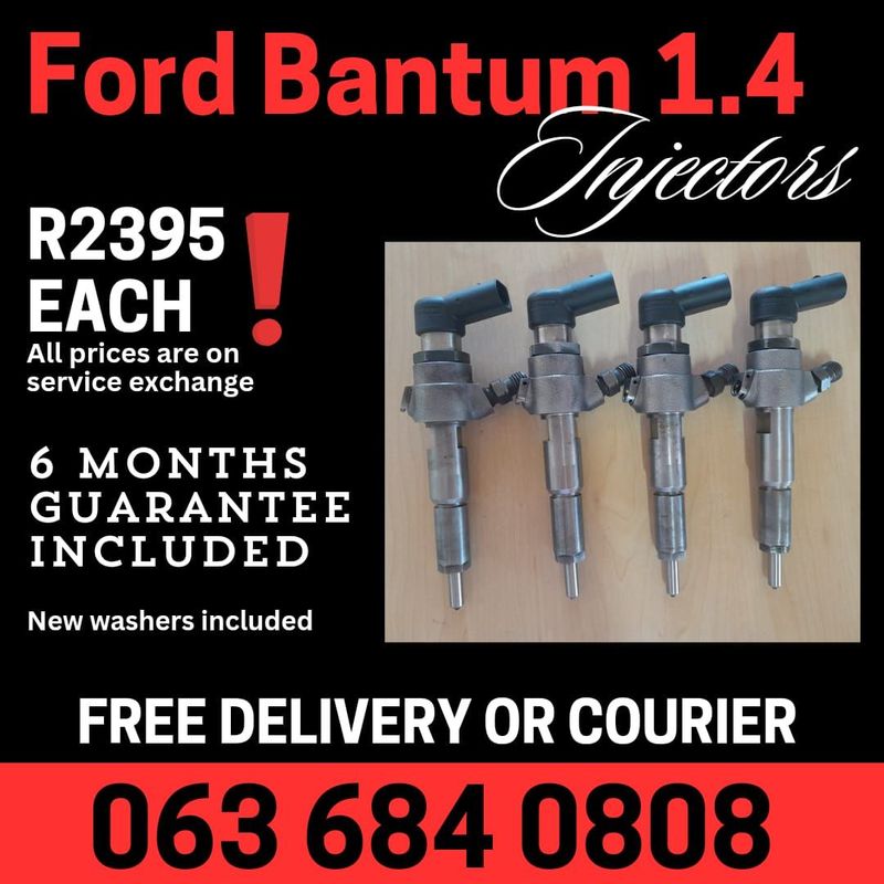 FORD BANTUM 1.4 DIESEL INJECTORS FOR SALE WITH WARRANTY ON