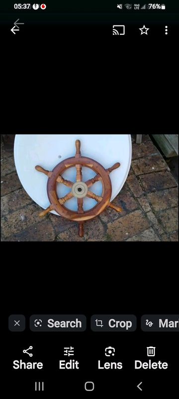 Wooden ships wheel collectable very rare
