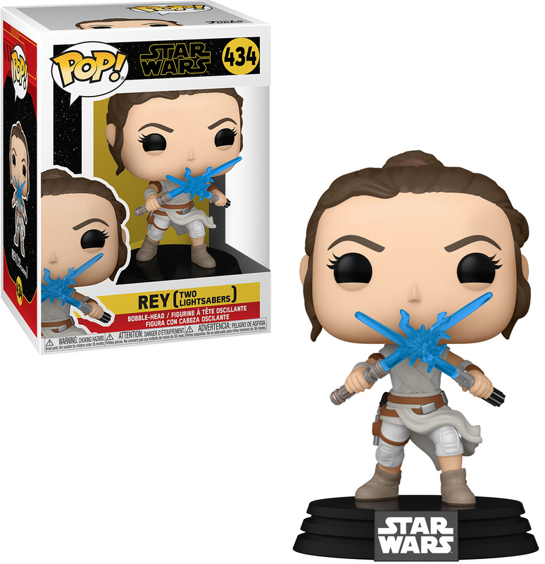Funko Pop! Star Wars 434: The Rise of Skywalker - Rey with Two Lightsabers Vinyl Bobble-Head (New)