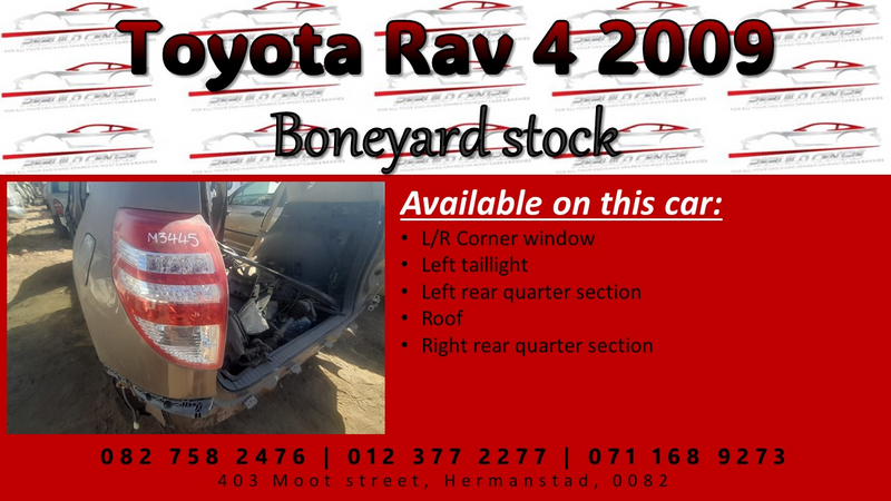 Toyota Rav 4 2009 stripping for spares.