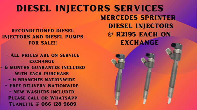 MERCEDES SPRINTER DIESEL INJECTORS FOR SALE ON EXCHANGE OR TO RECON YOUR OWN