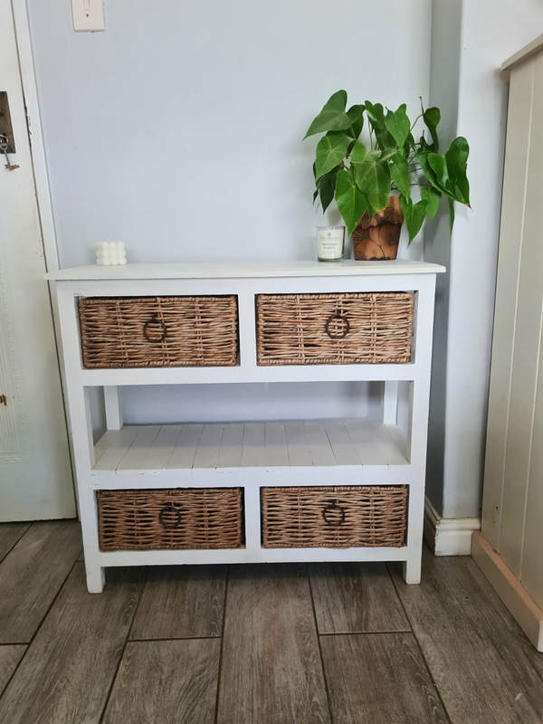 Handcrafted Table - Wicker Drawer