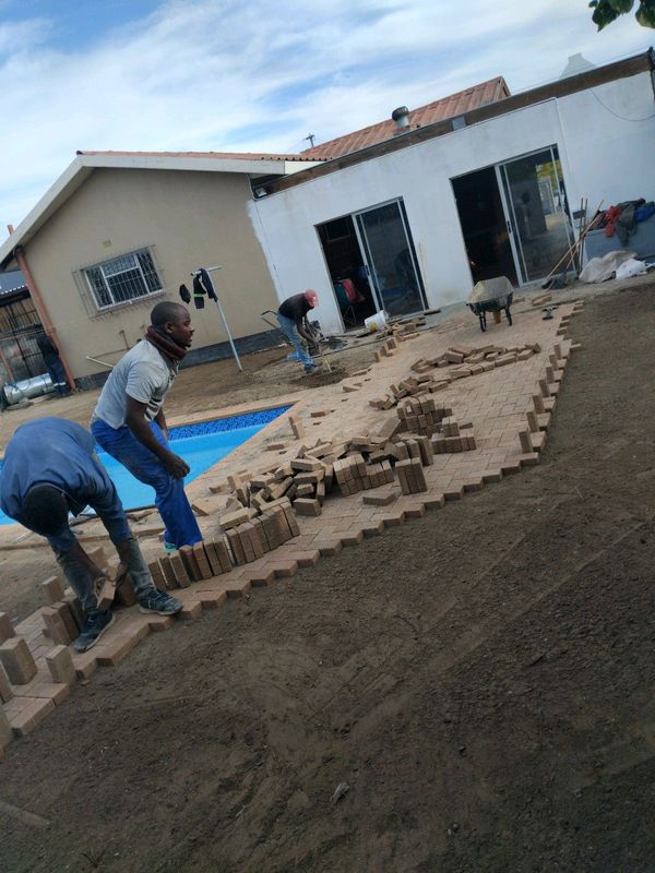 Tan colour paving