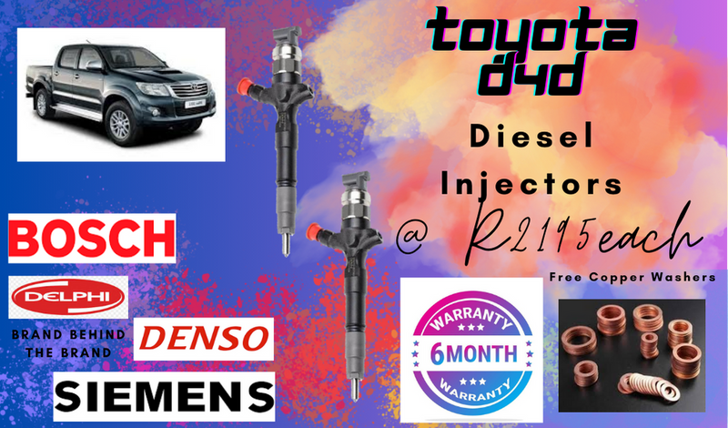 TOYOTA D4D DIESEL INJECTORS/ WE RECON AND SELL ON EXCHANGE