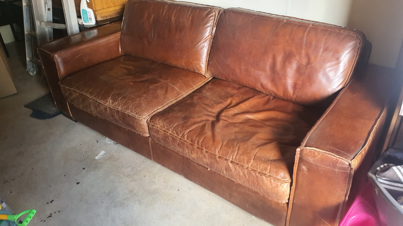 Leather couch 3m x 1.5m