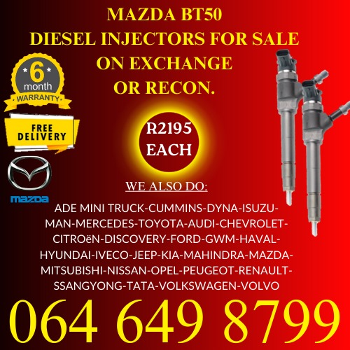 Mazda BT50 diesel injectors for sale on exchange or to recon