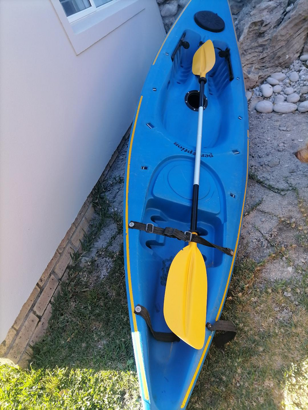 **RELOCATION SALE** PERCEPTION KAYAK WITH NEW PADDEL