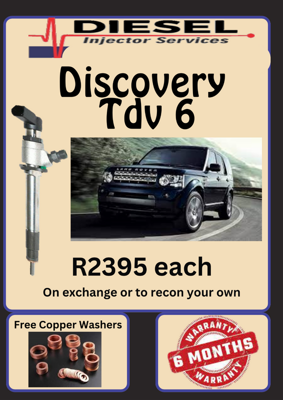 DISCOVERY TDV6 DIESEL INJECTORS/ WE RECON AND SELL ON EXCHANGE