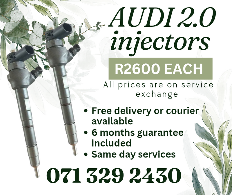 AUDI 2.0 INJECTORS FOR SALE WITH WARRANTY