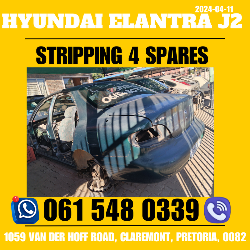 Hyundai Elantra j2 stripping for spares Call or WhatsApp me 0615480339