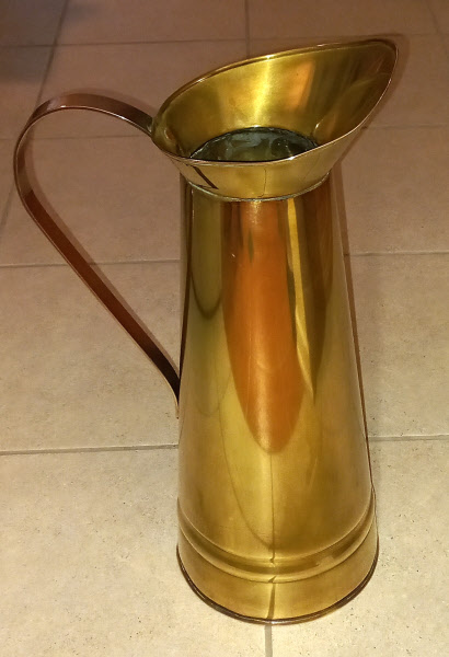 Vintage Large Solid Brass and Copper Jug/Scuttle or Umbrella Stand