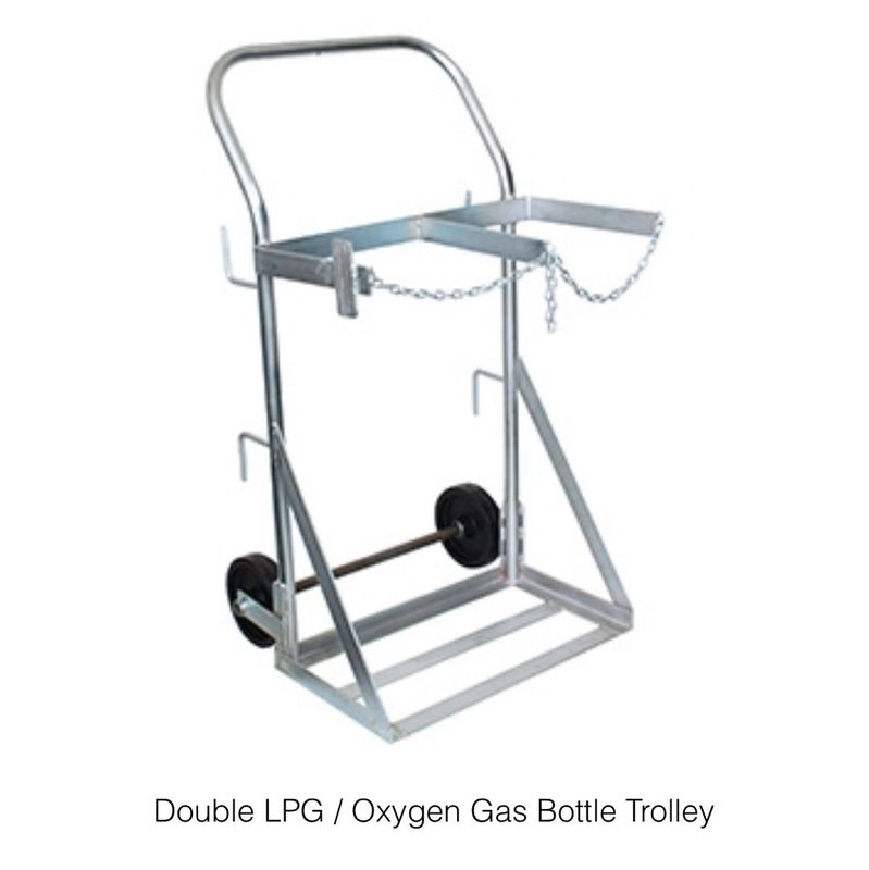 Trolley - Double LPG / Oxygen Gas Bottle Trolley