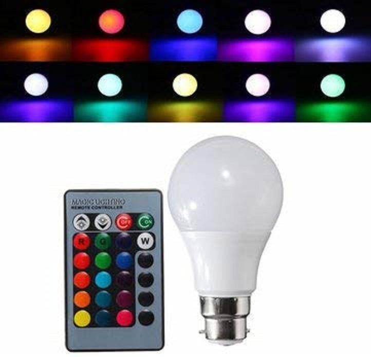 Colour Changing LED RGB Light Bulb with Wireless IR Remote Control. MultiColour. Brand New Products.