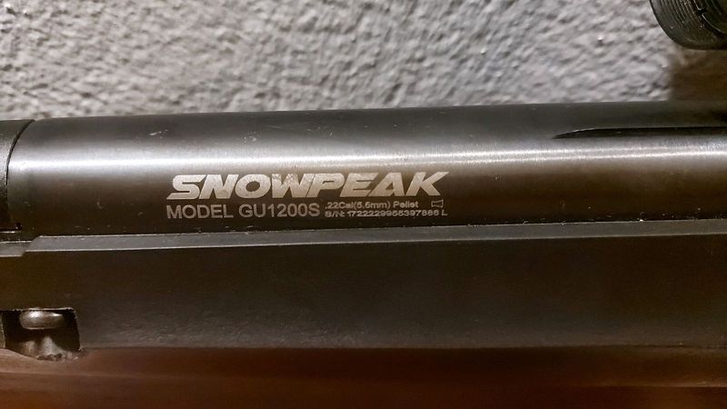 Snowpeak 22 caliber air rifle