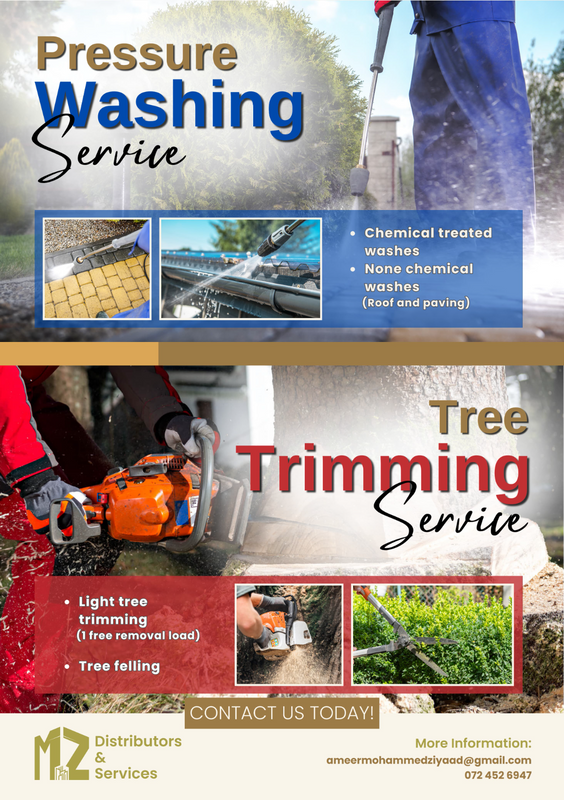Tree trimming/felling &amp; Pressure washing services