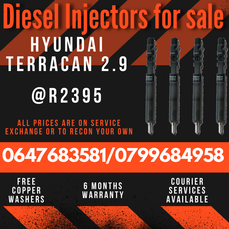 HYUNDAI TERRACAN DIESEL INJECTORS FOR SALE FREE COPPER WASHERS