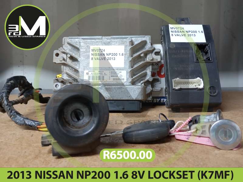 2013 NISSAN NP200 1.6 8V LOCKSET (K7MF) R6500 MV0724