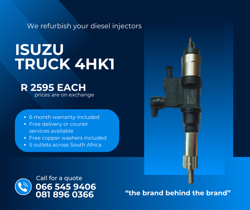 ISUZU TRUCK 4HK1 DIESEL INJECTORS FOR SALE ON EXCHANGE WITH WARRANTY