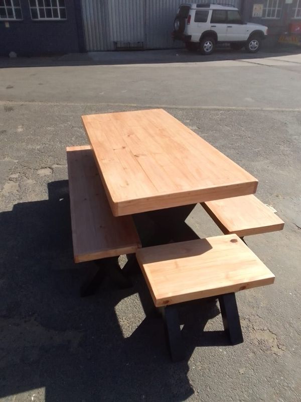 6 Seater Table with Benches