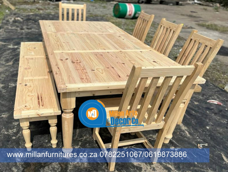 DINNING TABLE, BENCH &amp;BENCHES SET