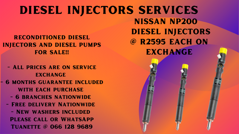 NISSAN NP200 DIESEL INJECTORS FOR SALE ON EXCHANGE OR TO RECON YOUR OWN