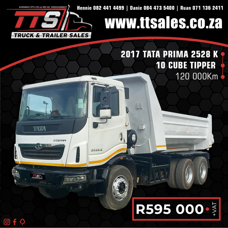 2017 TATA PRIMA 2528 K 10 CUBE TIPPER