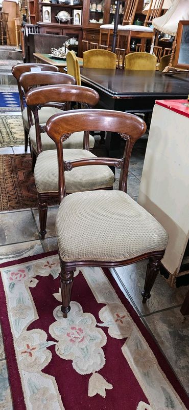 4 x Victorian Mahogany Bustle-back Chairs EACH