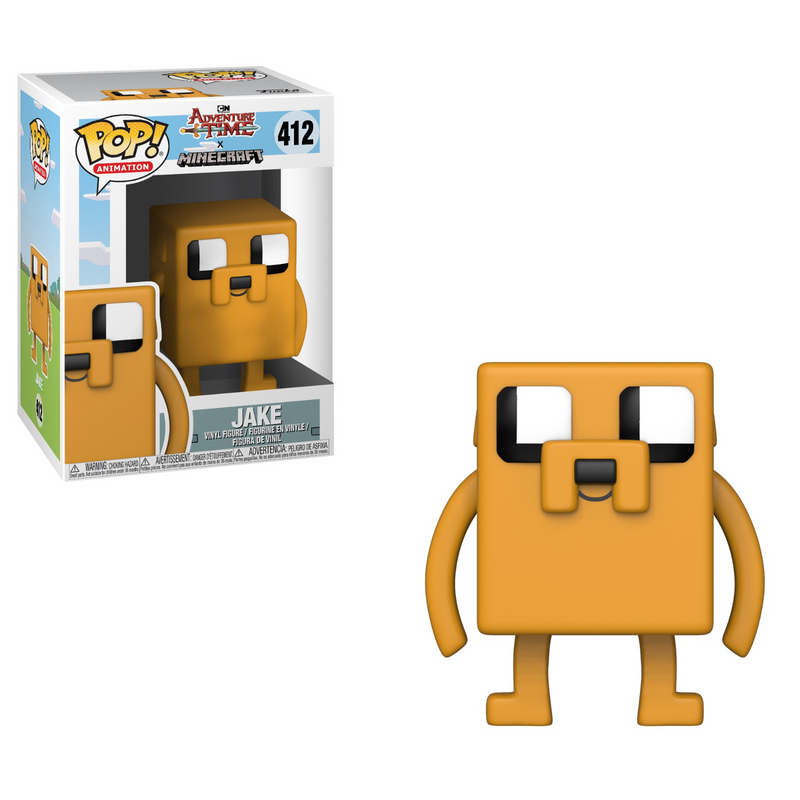 Funko Pop! Animation 412: Adventure Time x Minecraft - Jake Vinyl Figure (new)